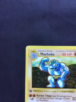 Pokemon Cards: Base Set 1st Edition Uncommon: Machoke 34/102 - Image 2