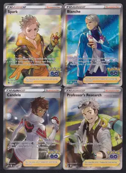 Pokemon GO Full Art Bundle Professor’s Research Spark Blanche Candela SWSH Promo - Image 1