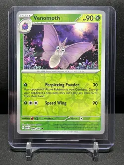 Venomoth 049/165 Reverse Holo Pokemon 2023 Scarlet Violet 151 NM English - Image 1