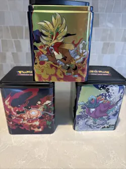 Pokemon TCG Empty Tins. Set Of Three. TINS ARE EMPTY - Image 1