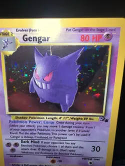 Pokemon TCG fossil Gengar 5/62 Rare Holo Vintage Wotc NM+ - Image 4