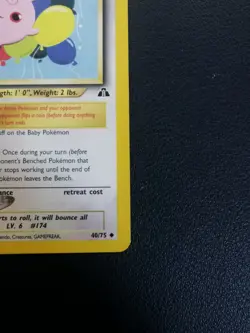 Pokemon Card Igglybuff 40/75 Neo Discovery Uncommon - Image 5