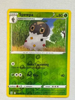 Spewpa 012/163 Uncommon Battle Styles Pokemon Reverse Holo Near Mint - Image 1
