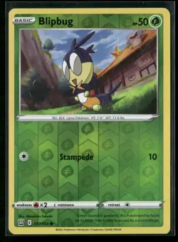 Blipbug 017/163 Common Battle Styles Pokemon Reverse Holo Near Mint - Image 1