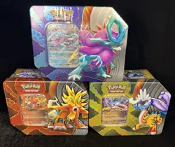 Pokemon Paradox Collector Tin Set Gouging Fire Walking Wake Raging Bolt - Image 2
