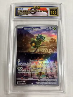 2024 Pokemon Teal Mask Ogerpon Illustration Rare Promo #123 HGC 10 Gold (sb4) - Image 1