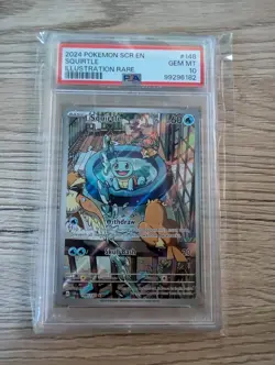 Pokemon Squirtle Illustarion Rare SCR 148/142 Stellar Crown PSA 10 Mint Eng - Image 1
