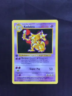 Pokemon Cards: Base Set 1st Edition Uncommon: Kadabra 32/102 - Image 1