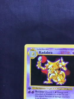 Pokemon Cards: Base Set 1st Edition Uncommon: Kadabra 32/102 - Image 2
