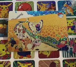Pokemon Pikachu Vintage Pocket Monsters Vending HOLO Prism Sticker 1998 Nintendo - Image 5