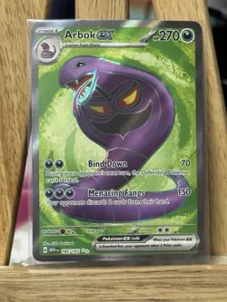 Arbok ex 185/165 Rare Full Art Pokemon Scarlet & Violet 151 NEAR MINT NM - Image 1