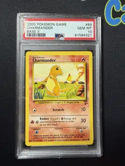 2000 Pokemon Base Set 2 Charmander 69/130 PSA 10 - Image 1