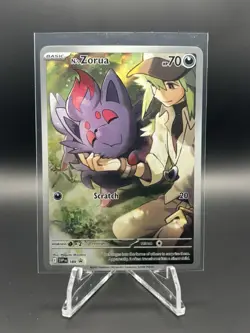 Pokemon N's Zorua 189 SVP Black Star Promo Basic Full Art Holo 70 HP - Image 1