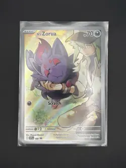 Pokemon N's Zorua 189 SVP Black Star Promo Basic Full Art Holo 70 HP - Image 2