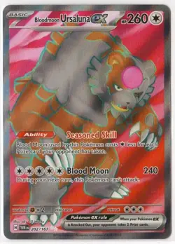 Bloodmoon Ursaluna ex Ultra Rare 202/167 Pokemon SV06: Twilight Masquerade NM - Image 1