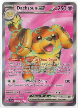 Dachsbun ex 160/142 Ultra Rare Pokemon SV07: Stellar Crown NM - Image 1