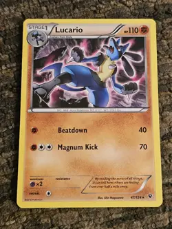Pokemon TCG Lucario Fates Collide 47/124 Regular Rare - Image 1