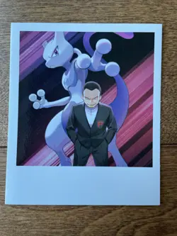 Pokemon TCG Destined Rivals Team Rocket's Mewtwo ex Box Photo Sticker - Image 1
