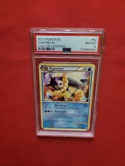 Pokemon: Vaporeon #52/95 HeartGold & SoulSilver Call of Legends - PSA 8 - B95 - Image 4