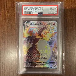 Pokemon TCG Charizard VMAX Shining Fates SV107/SV122 PSA 10 - Image 1