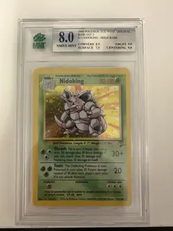 2000 Pokemon Game Nidoking Holo Base Set 2 #11 MNT 8 - Image 1