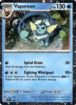 Vaporeon - (Cosmos Holo) Promo SV: Scarlet & Violet Promo Cards 168 NM - Image 1