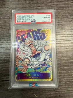 PSA 10 Monkey D. Luffy Alt Art OP05-119 SEC ONE PIECE Card Japanese 2023 #119 - Image 1