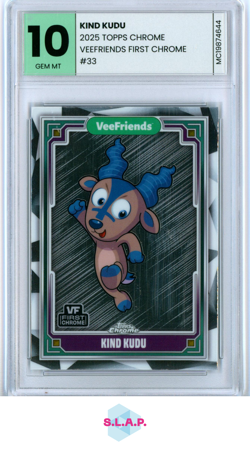 KIND KUDU TOPPS CHROME 33 2025 VEEFRIENDS FIRST CHROME EN MINT CARDS GEM MT 10 - Image 1