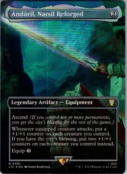 Magic | LTC | Anduril, Narsil Reforged (Borderless) | 491 | NM | Foil - Image 1