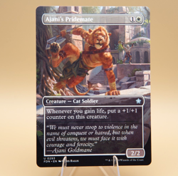 Ajani's Pridemate | 293 | Unc Borderless Reg | FDN | MTG | Store Promo Eligible - Image 1