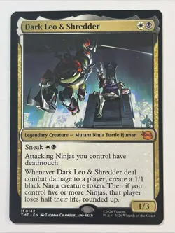Dark Leo & Shredder #142 Mythic - MTG Teenage Mutant Ninja Turtles - Image 1