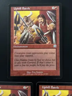 3x Uphill Battle Mercadian Masques UP NM MTG Magic - Image 2