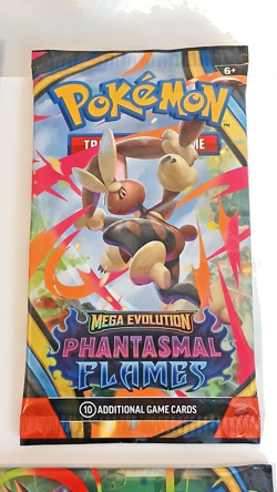 Mega Evolution Phantasmal Flames Sealed Pokemon All 5 Packs Unopened - Image 2