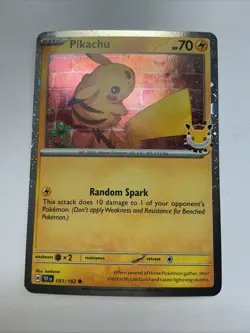 Pikachu - (Cosmo Holo) 2026 Promo 30year Anniversary Card Pokemon Days - Image 1