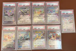 Pokemon Prismatic Evolutions Surprise box Promo Sequential Set Psa 10 &9 - Image 1