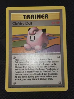 Pokemon TCG Clefairy Doll Trainer Base Set, 70/102 Rare Card NM / LP - Image 2