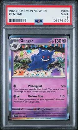 2023 POKEMON MEW EN-151 REVERSE HOLO #094 GENGAR PSA 9 - Image 1