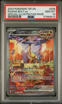 Raging Bolt EX PSA 10 - 208/162 - SIR - Temporal Forces - Pokemon - Image 1