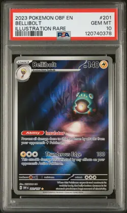 2023 Pokemon S&V Obsidian Flames Bellibolt Illustration Rare PSA 10 #201/197 - Image 1
