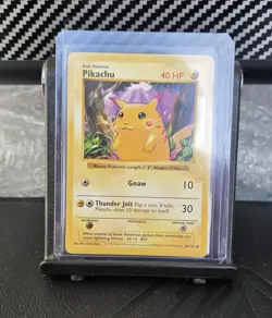 1999 Pokemon Base Set Shadowless Pikachu Red Cheeks 58/102 Unlimited NM - Image 3
