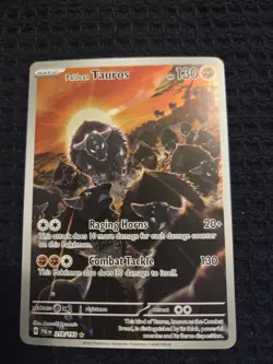Pokemon Paldean Tauros Sv02: Paldea Evolved Illustration Rare 218/193 Foil - Image 1