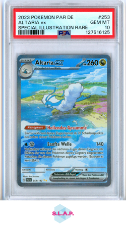 ALTARIA EX SPECI4L ILL RARE POKEMON GER PAR DE-PARADOX RIFT 2023 253 PSA 10 - Image 1