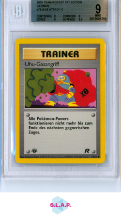 UHU-GASANGRIFF POKEMON 78 2000 TEAM ROCKET NON-HOLO DEUTSCH BECKETT 9 - Image 1