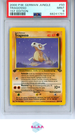 TRAGOSSO POKEMON 50 2000 JUNGLE NON-HOLO DEUTSCH PSA 9 - Image 1