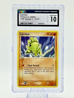 VINTAGE Pokemon English 2004 POP Series 1 LARVITAR 11/17 CGC 10 GEM MINT - Image 1