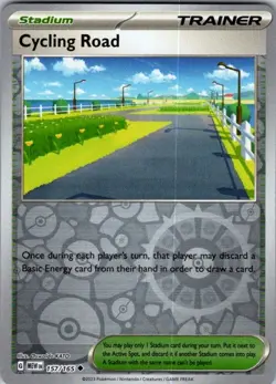 Pokemon | MEW | Cycling Road | 157/165 | NM Reverse Holo - Image 1