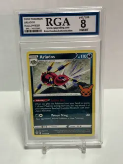 🎃 2020 Pokemon Ariados Halloween #103 RGA 8 NM-MT - Image 1