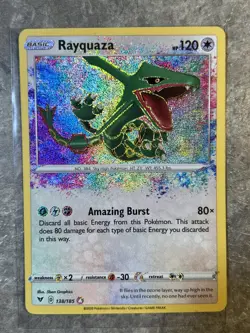 Rayquaza 138/185 Pokemon TCG AMAZING RARE Vivid Voltage Holo (Near Mint) NM 1 - Image 1