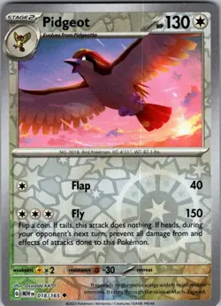Pokemon | MEW | Pidgeot | 018/165 | NM Reverse Holo - Image 1
