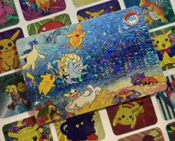 Pokemon Pikachu Vintage Pocket Monsters Vending HOLO Prism Sticker 1998 Nintendo - Image 1